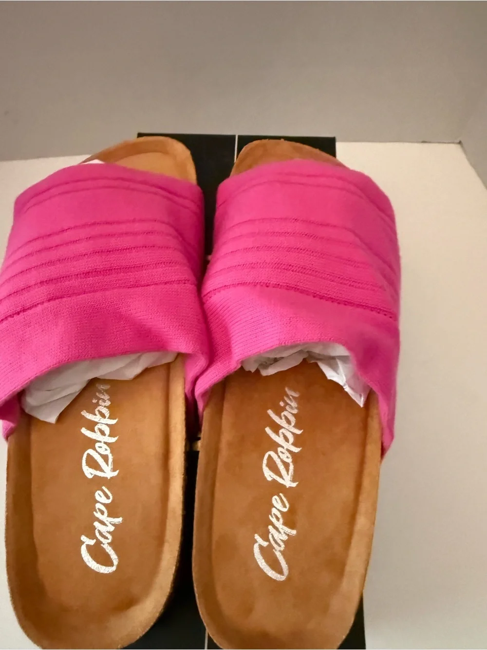 Cape Robbin Calida Hot Pink Slide Sandals Women’s 9 NEW